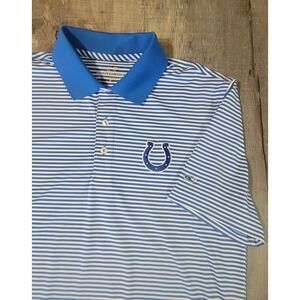 Indianapolis Colts Vineyard Vines Polo Performance Striped Golf Shirt NFL Whale